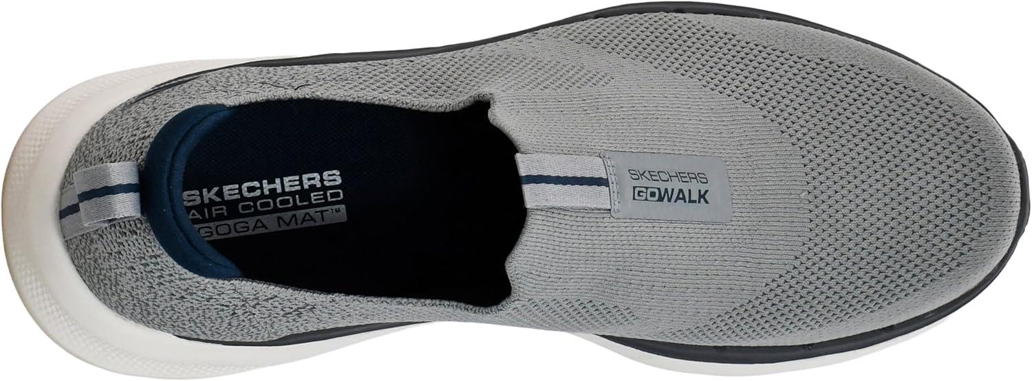 imageSkechers Mens Gowalk 6 Stretch Fit Slipon Athletic Performance Walking ShoeGreyCharcoal
