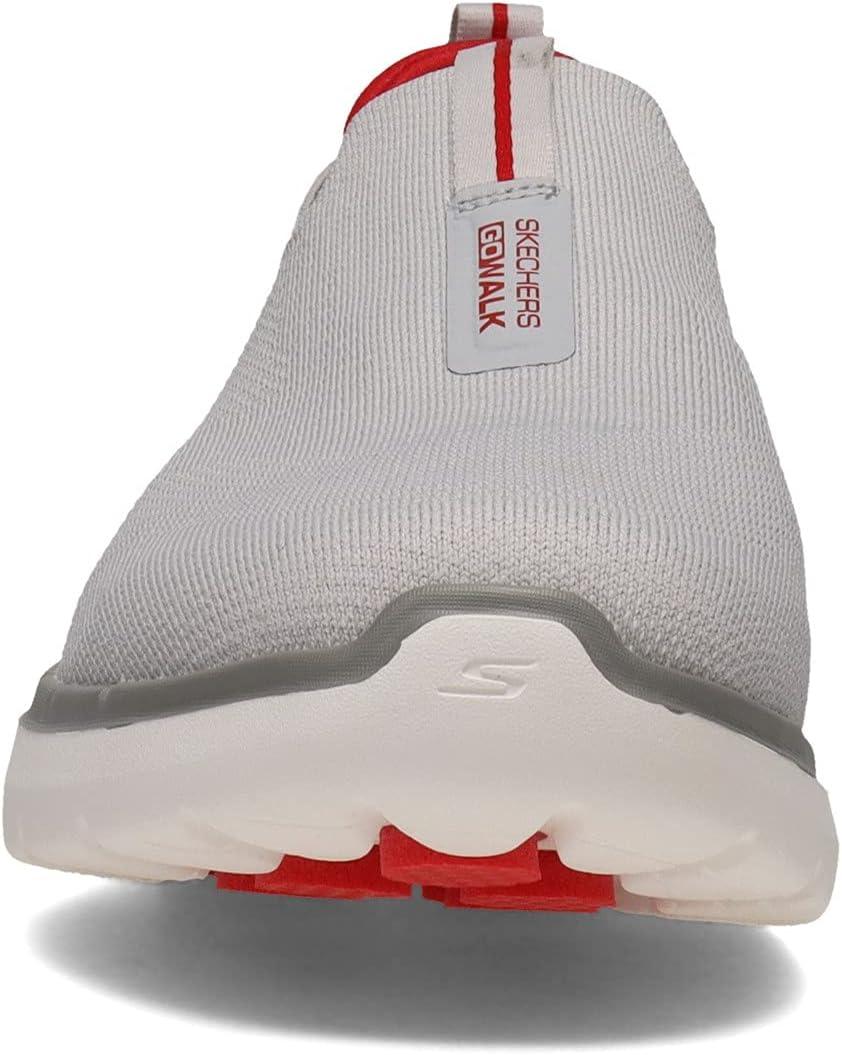 imageSkechers Mens Gowalk 6 Stretch Fit Slipon Athletic Performance Walking ShoeGreyRed