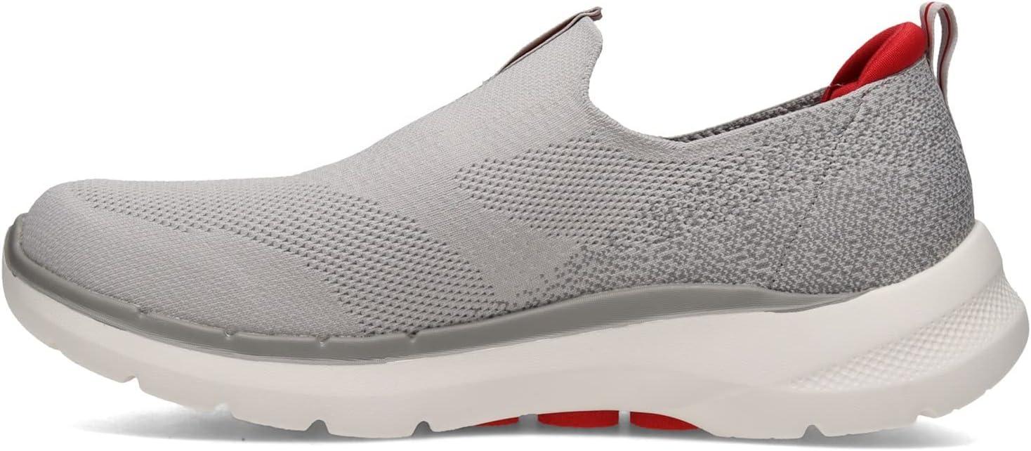 imageSkechers Mens Gowalk 6 Stretch Fit Slipon Athletic Performance Walking ShoeGreyRed