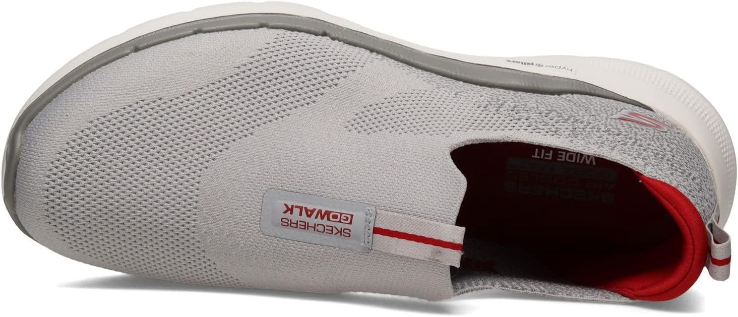 imageSkechers Mens Gowalk 6 Stretch Fit Slipon Athletic Performance Walking ShoeGreyRed