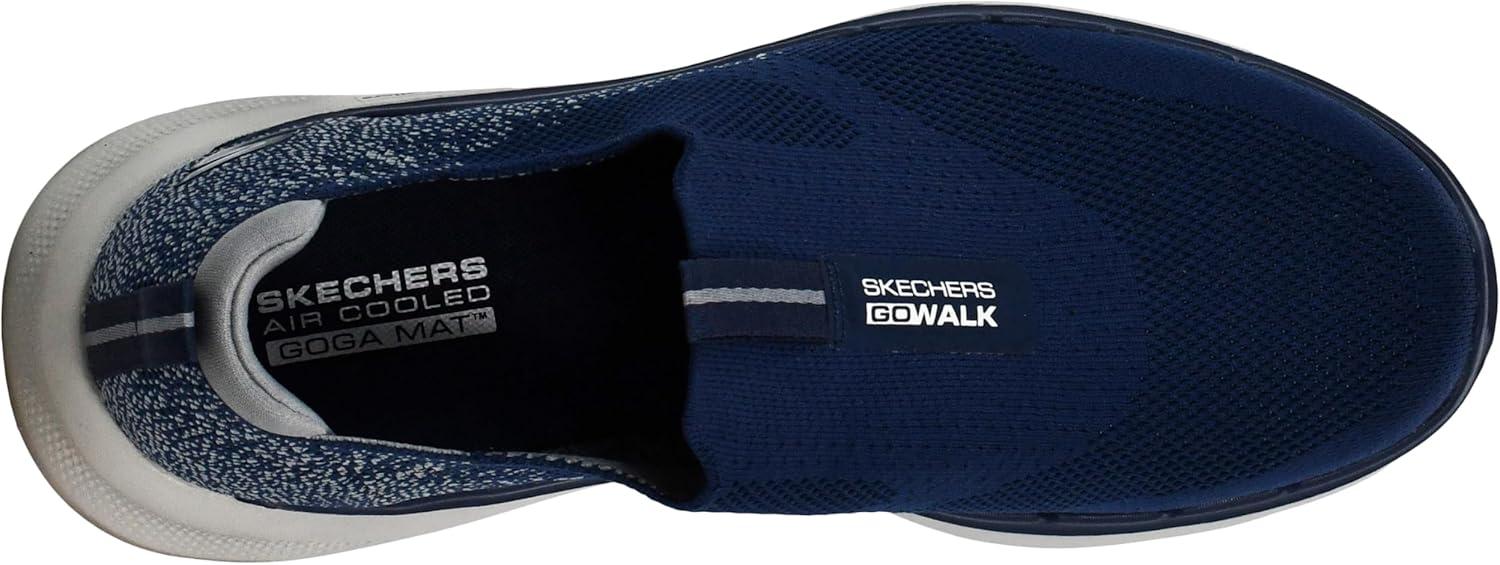 imageSkechers Mens Gowalk 6 Stretch Fit Slipon Athletic Performance Walking ShoeNavyCharcoal