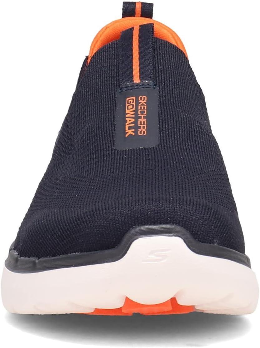 imageSkechers Mens Gowalk 6 Stretch Fit Slipon Athletic Performance Walking ShoeNavyOrange