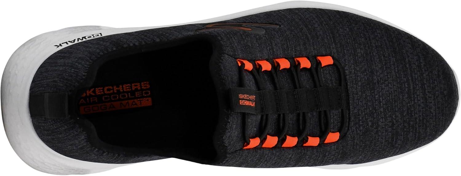 imageSkechers Mens Gowalk Flex SlipOn Walking ShoesCharcoalOrange