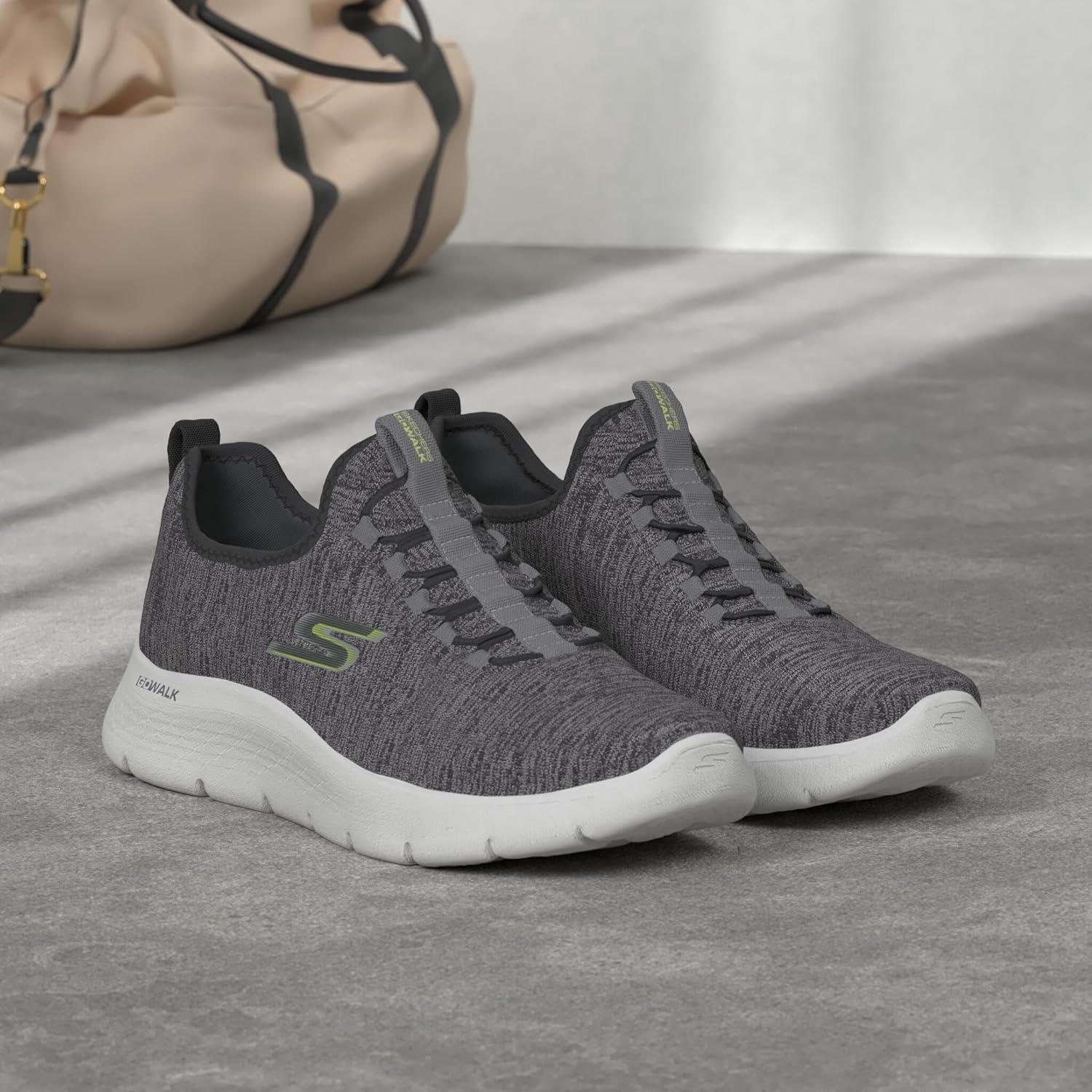 imageSkechers Mens Gowalk Flex SlipOn Walking ShoesGrayLime