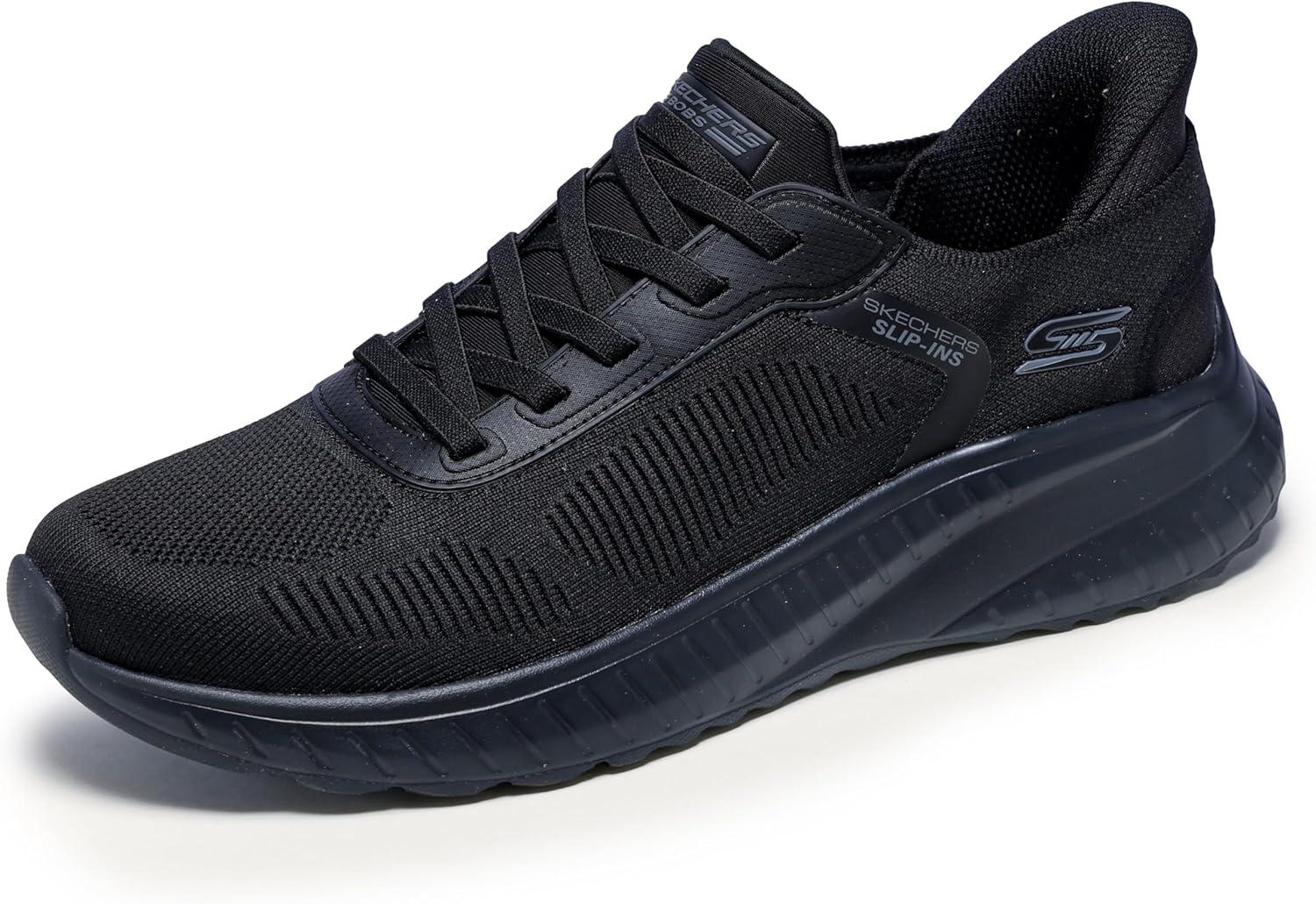 imageSkechers Mens Hands Free Slipins Squad Chaos Solid StepBlackBlack