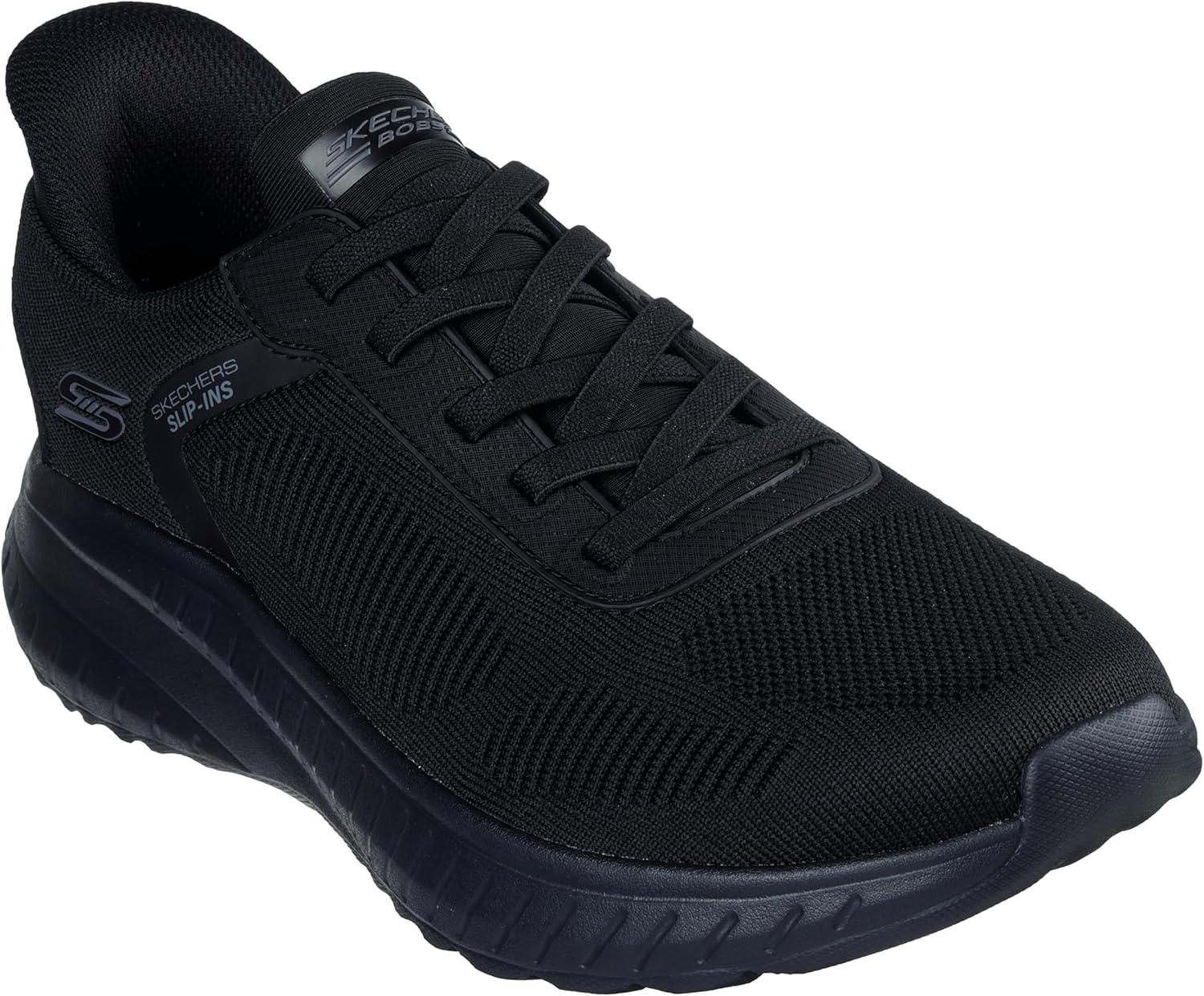imageSkechers Mens Hands Free Slipins Squad Chaos Solid StepBlackBlack