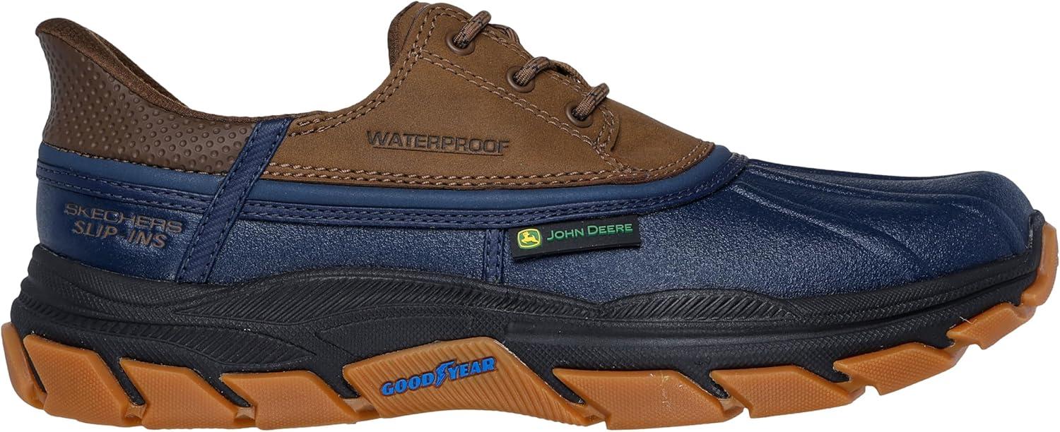 imageSkechers Mens JDW Respected Tanzier Rain ShoeNavyTan