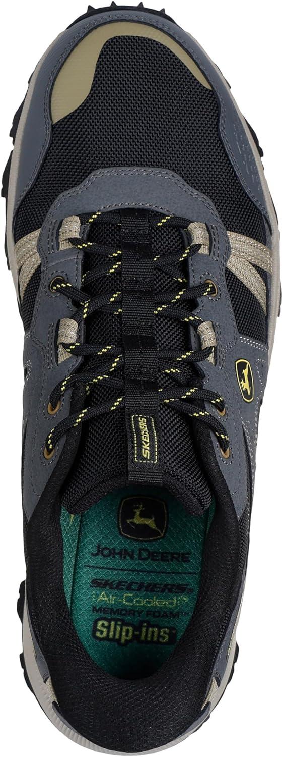 imageSkechers Mens John Deere Equalizer 50 Trail Harvester Lace UpCharcoal Black