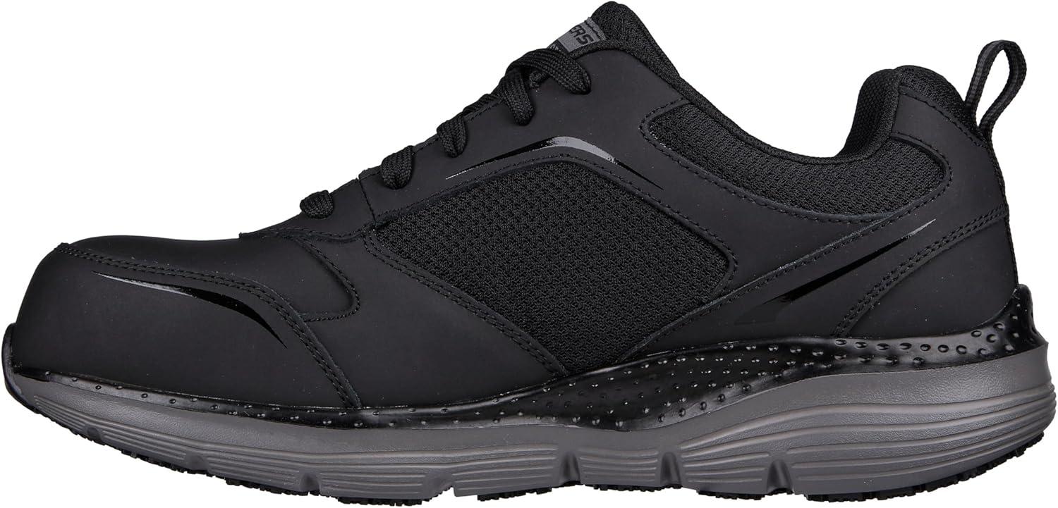 imageSkechers Mens Lace Up Safety Arch Fit Sr Comp ToeBlackCharcoal