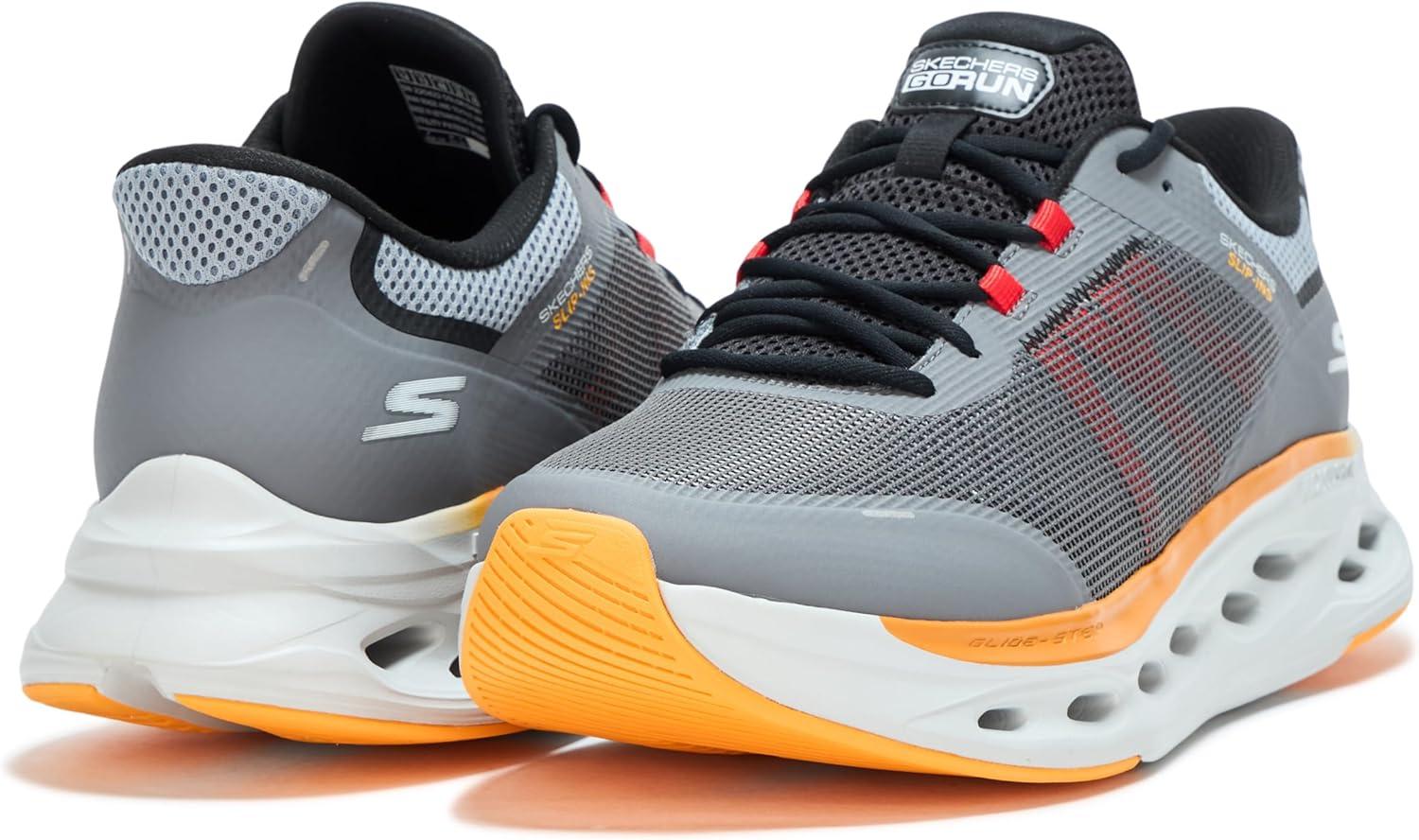 imageSkechers Mens Max Cushioning Glide Step Aberdeen Hands Free SlipinsGrayMulti