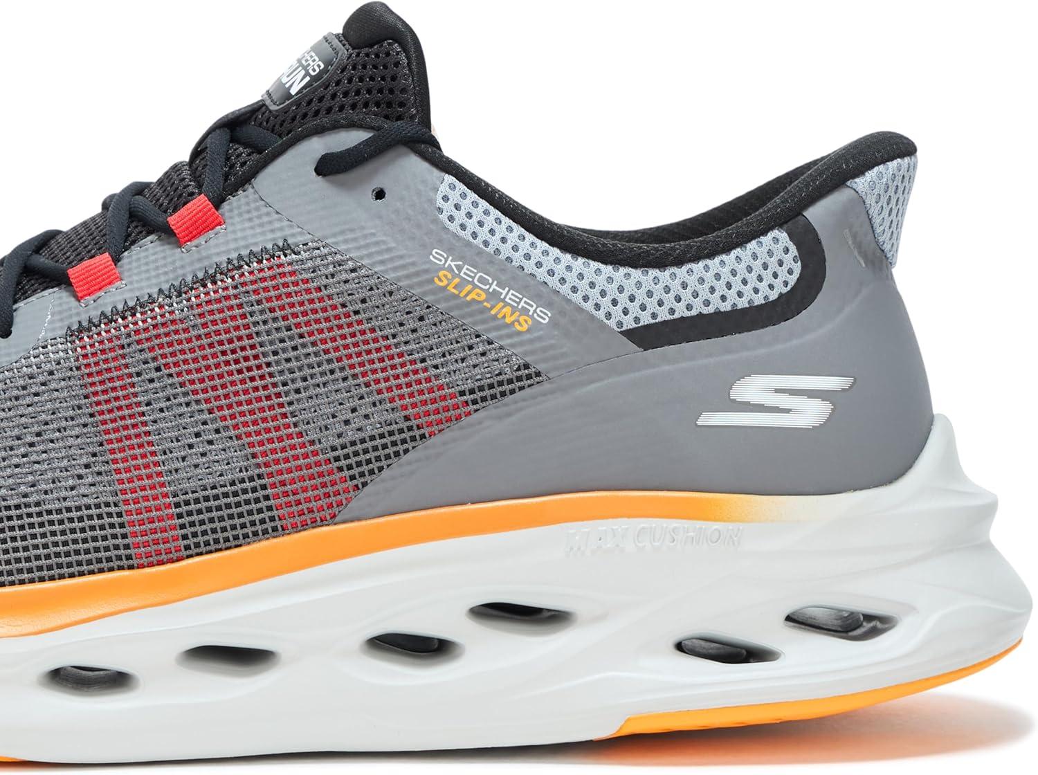 imageSkechers Mens Max Cushioning Glide Step Aberdeen Hands Free SlipinsGrayMulti