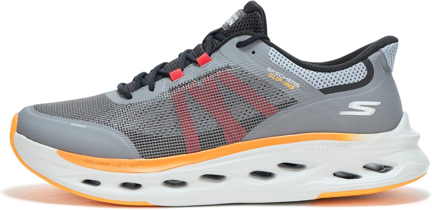 imageSkechers Mens Max Cushioning Glide Step Aberdeen Hands Free SlipinsGrayMulti