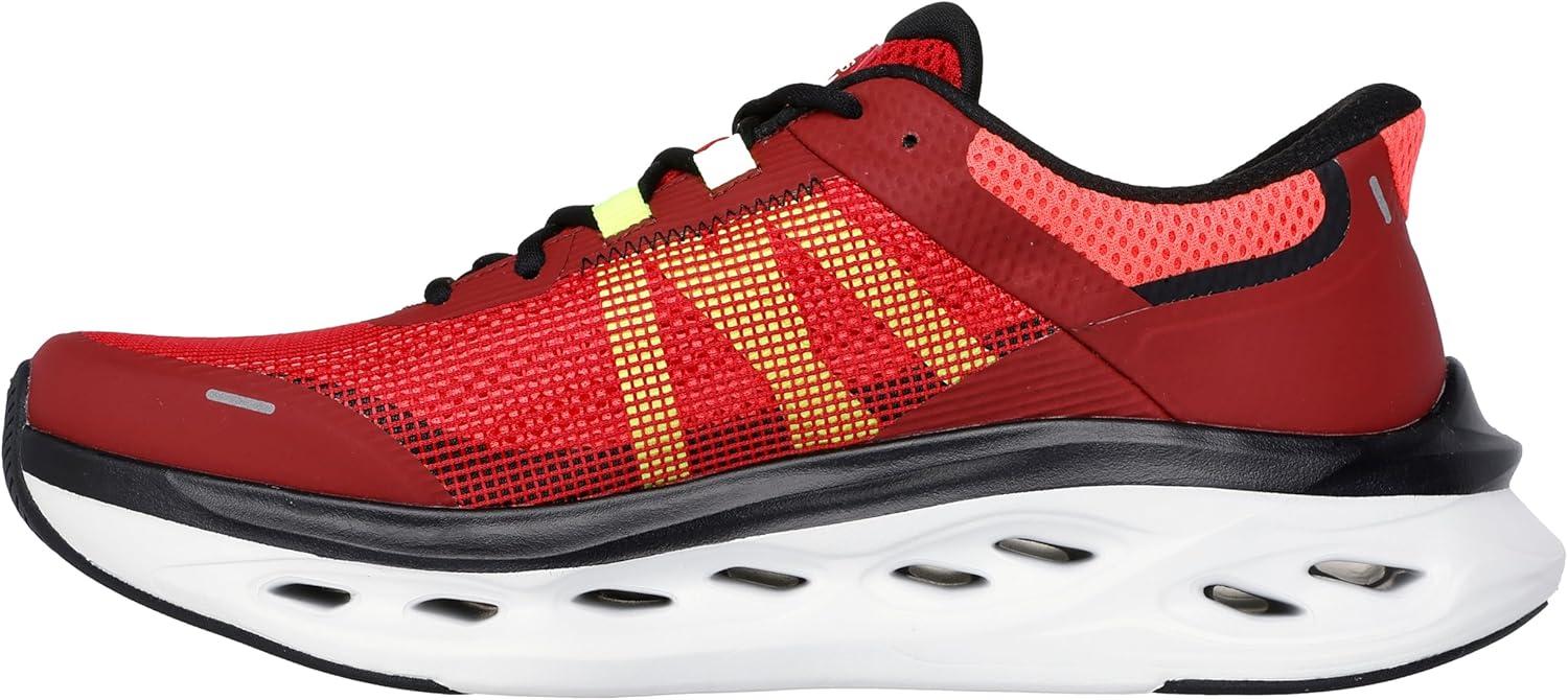 imageSkechers Mens Max Cushioning Glide Step Aberdeen Hands Free SlipinsRedBlack