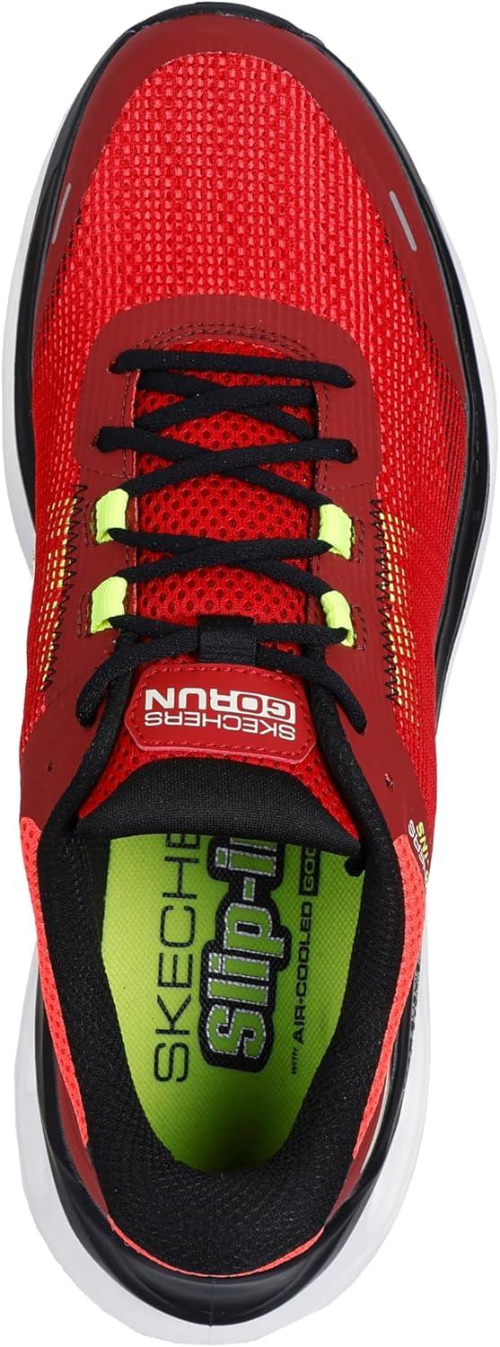 imageSkechers Mens Max Cushioning Glide Step Aberdeen Hands Free SlipinsRedBlack