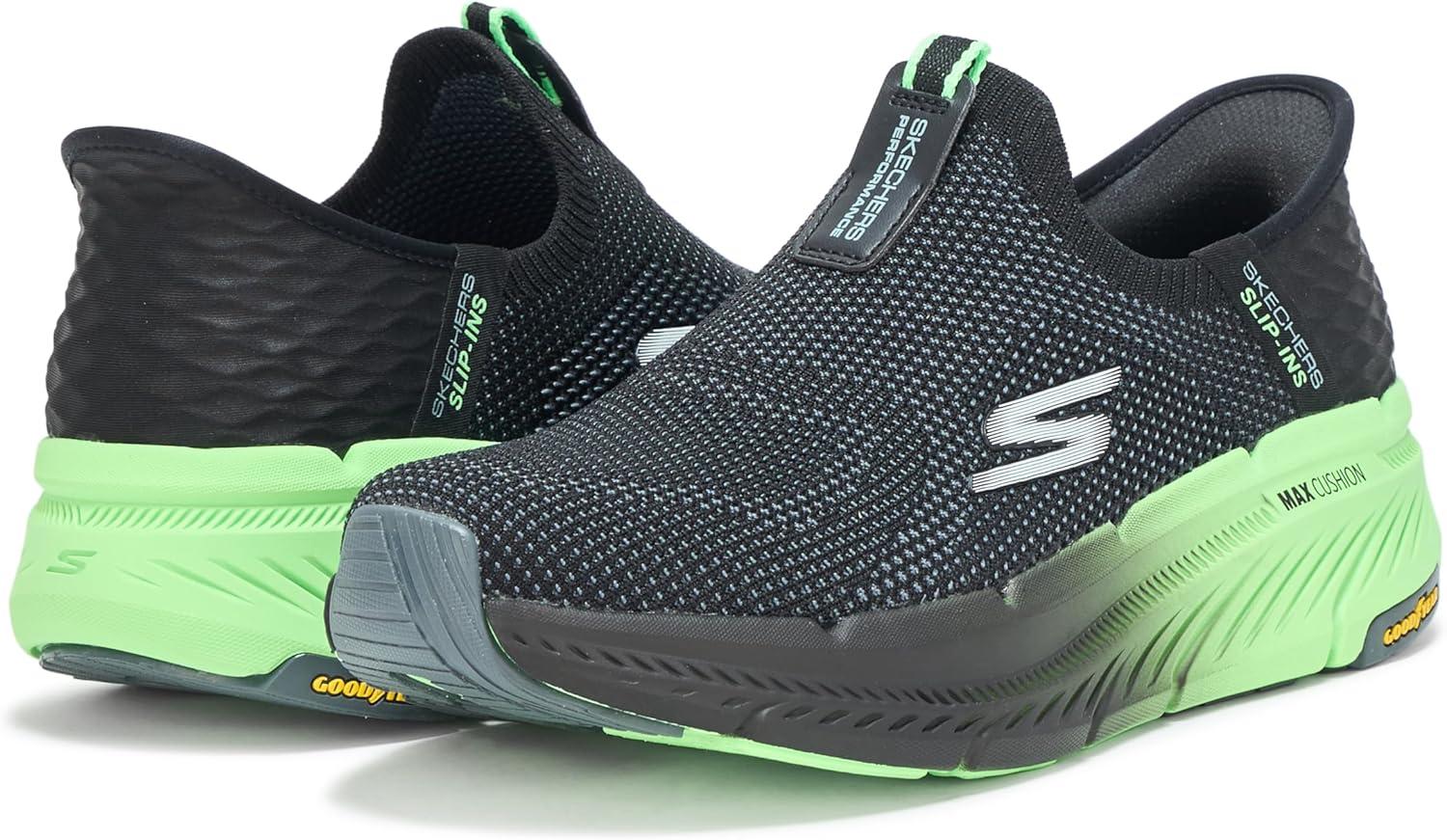 imageSkechers Mens Max Cushioning Premier 20 Slipins SneakersBlackLime