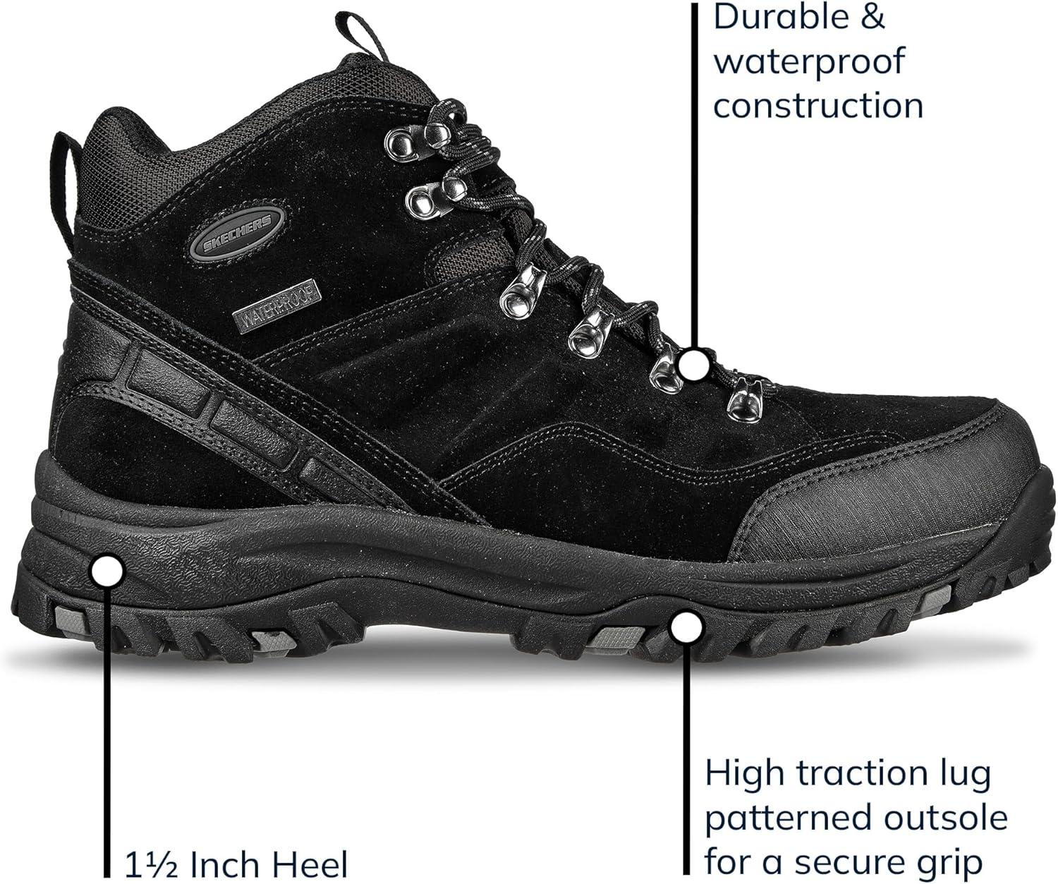 imageSkechers Mens Relment Pelmo Hiking BootsBlack