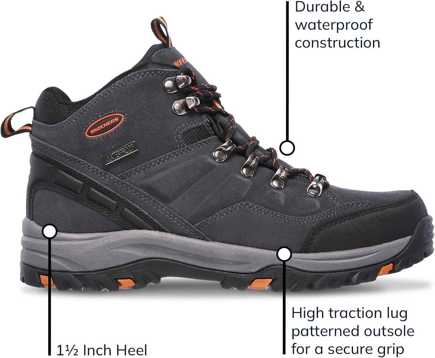 imageSkechers Mens Relment Pelmo Hiking BootsGrey