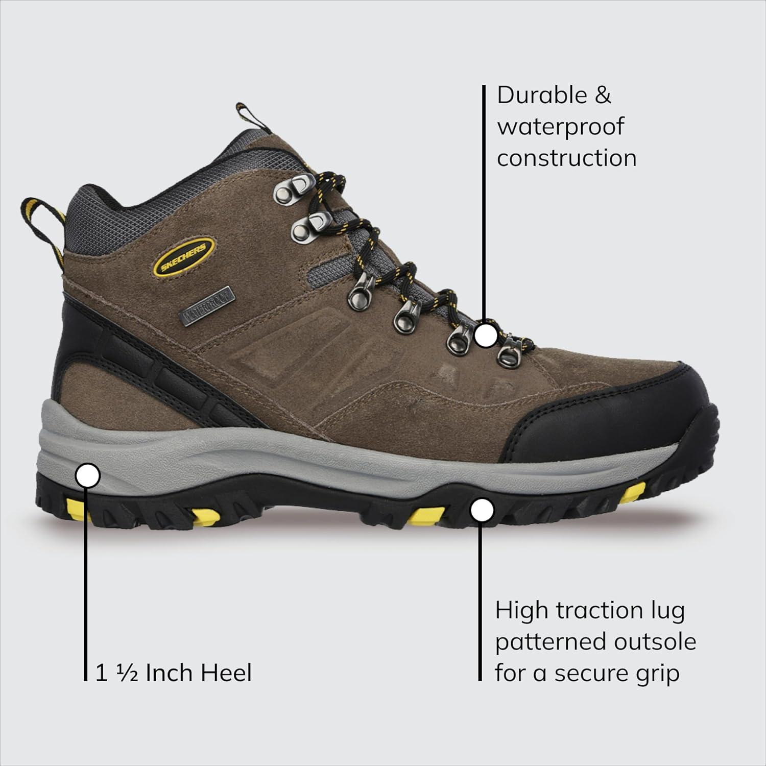 imageSkechers Mens Relment Pelmo Hiking BootsKhaki