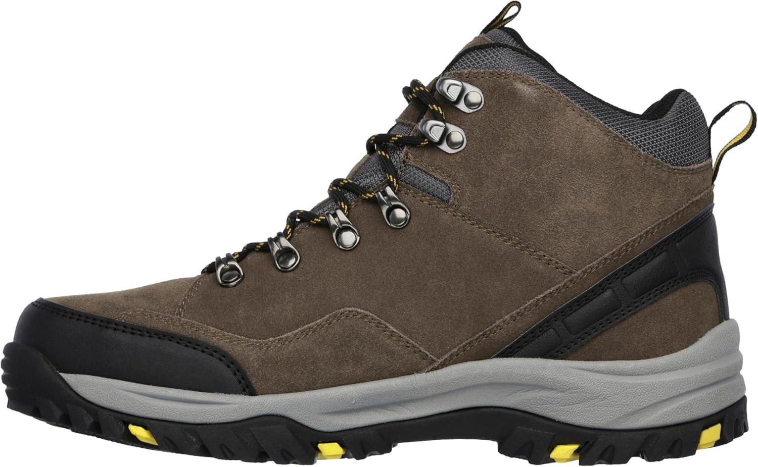 imageSkechers Mens Relment Pelmo Hiking BootsKhaki Suede