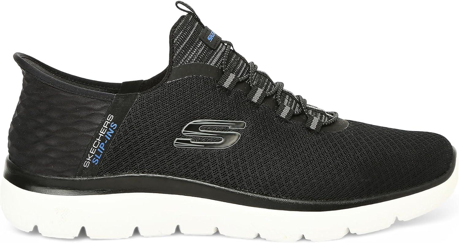 imageSkechers Mens Summits Hight Range Slipin SneakerBlack Mesh Trim
