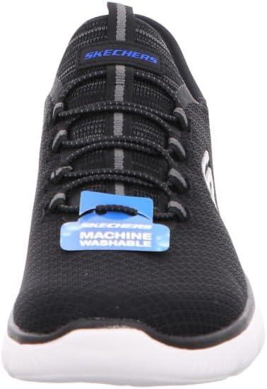imageSkechers Mens Summits Hight Range Slipin SneakerBlack Mesh Wht Trim