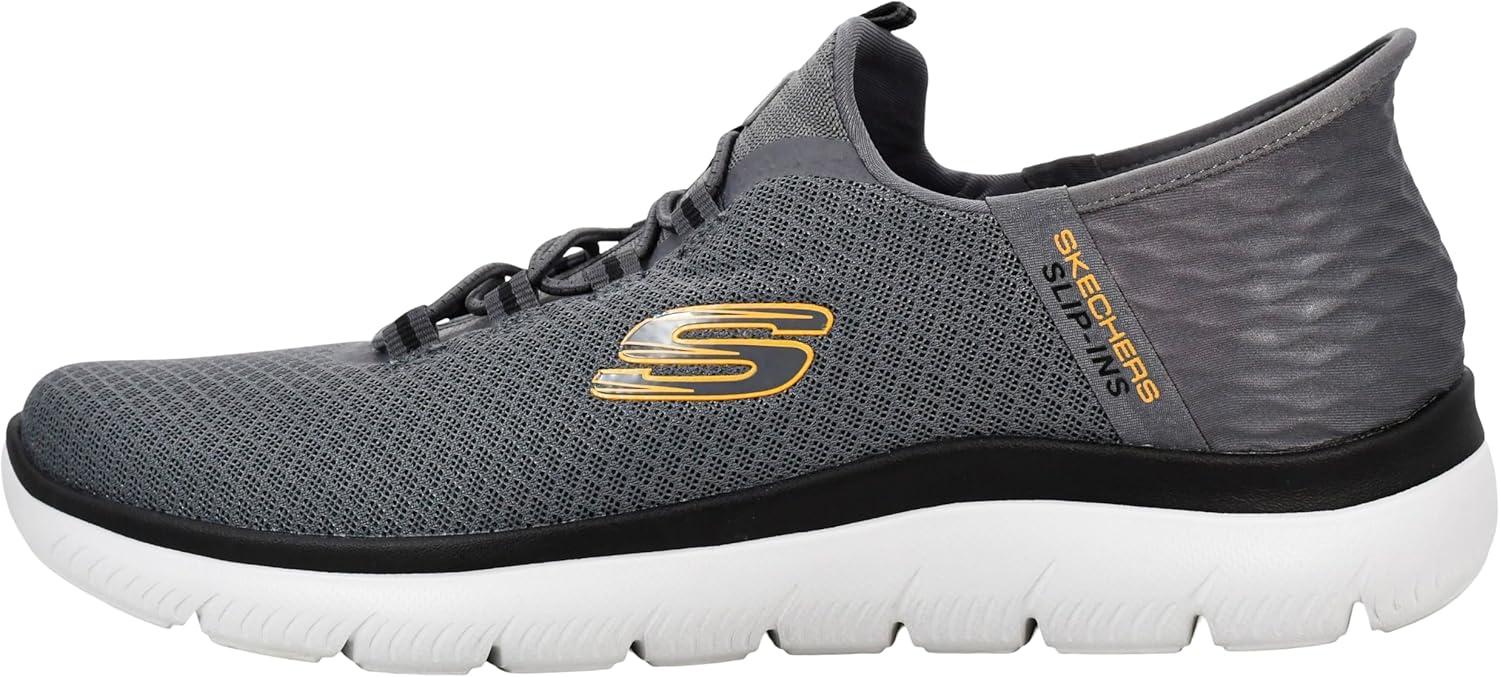 imageSkechers Mens Summits Hight Range Slipin SneakerCharcoalOrange
