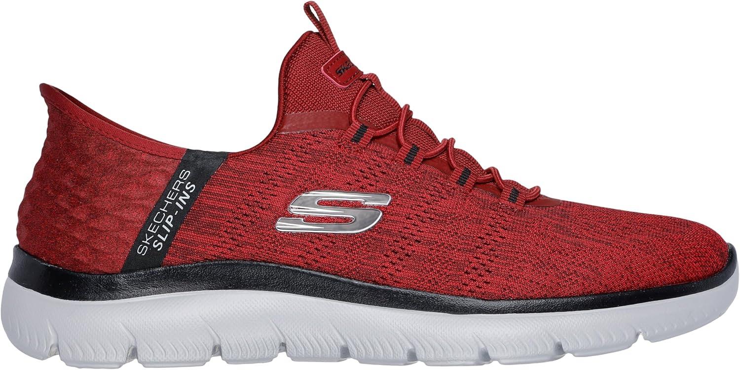 imageSkechers Mens Summits Key Pace Hands Free Slipin ShoesRedBlack Wide