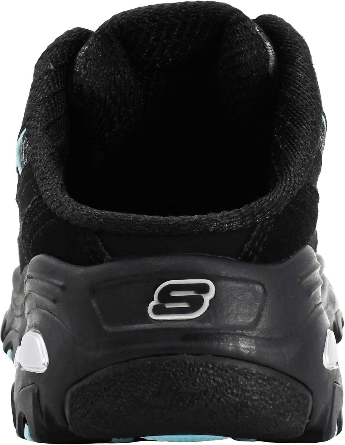 imageSkechers Sport Womens DLites SlipOn Mule SneakerBlackAqua