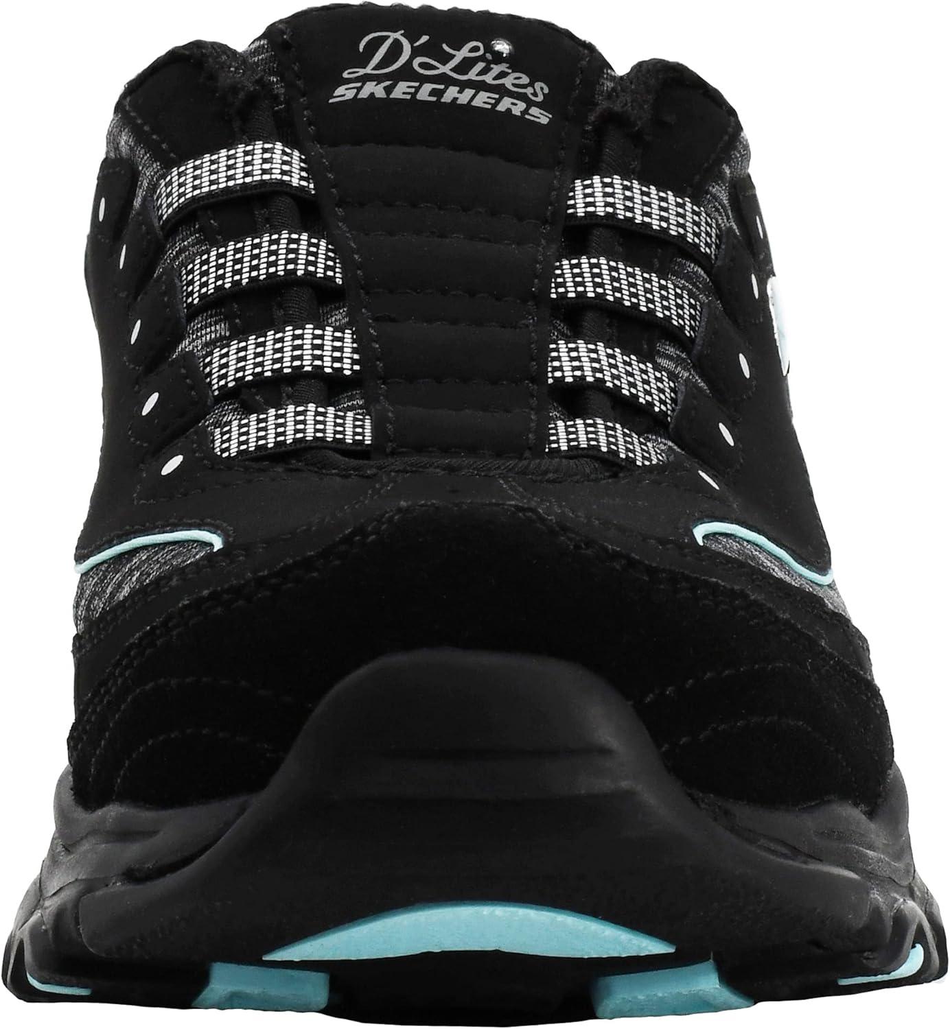 imageSkechers Sport Womens DLites SlipOn Mule SneakerBlackAqua