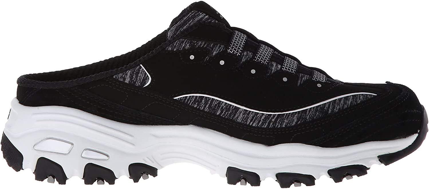 imageSkechers Sport Womens DLites SlipOn Mule SneakerBlackWhite