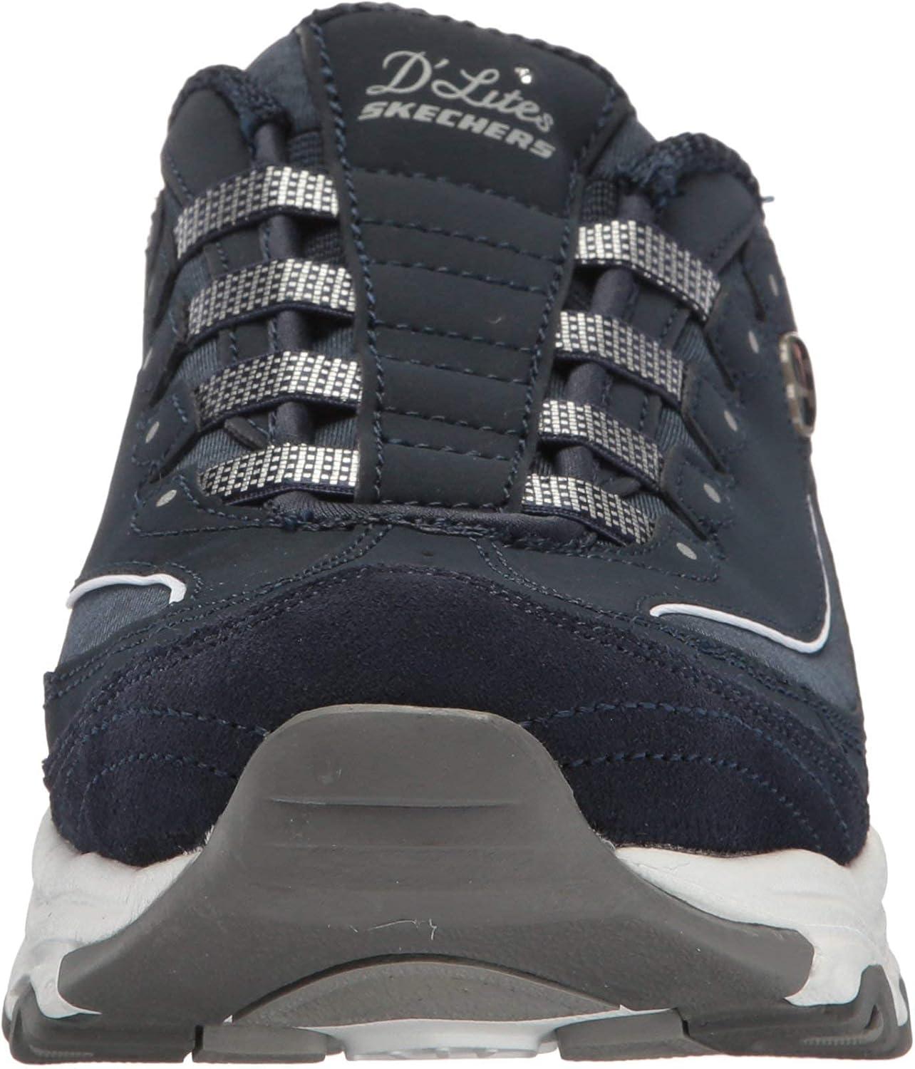 imageSkechers Sport Womens DLites SlipOn Mule SneakerNavyWhite