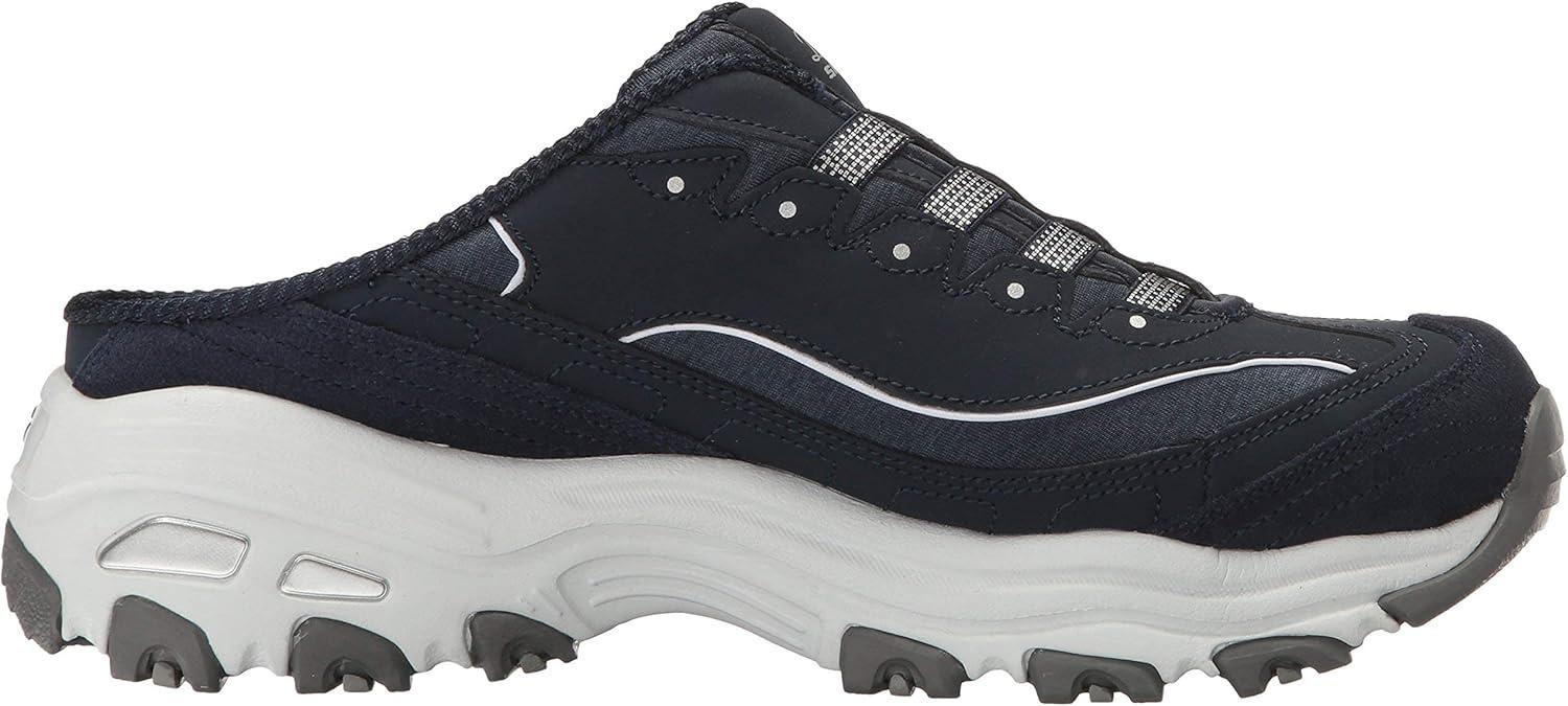 imageSkechers Sport Womens DLites SlipOn Mule SneakerNavyWhite