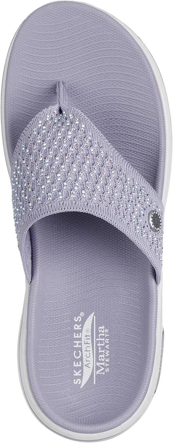 imageSkechers Womens 3pt Wedge FlipFlopLavender