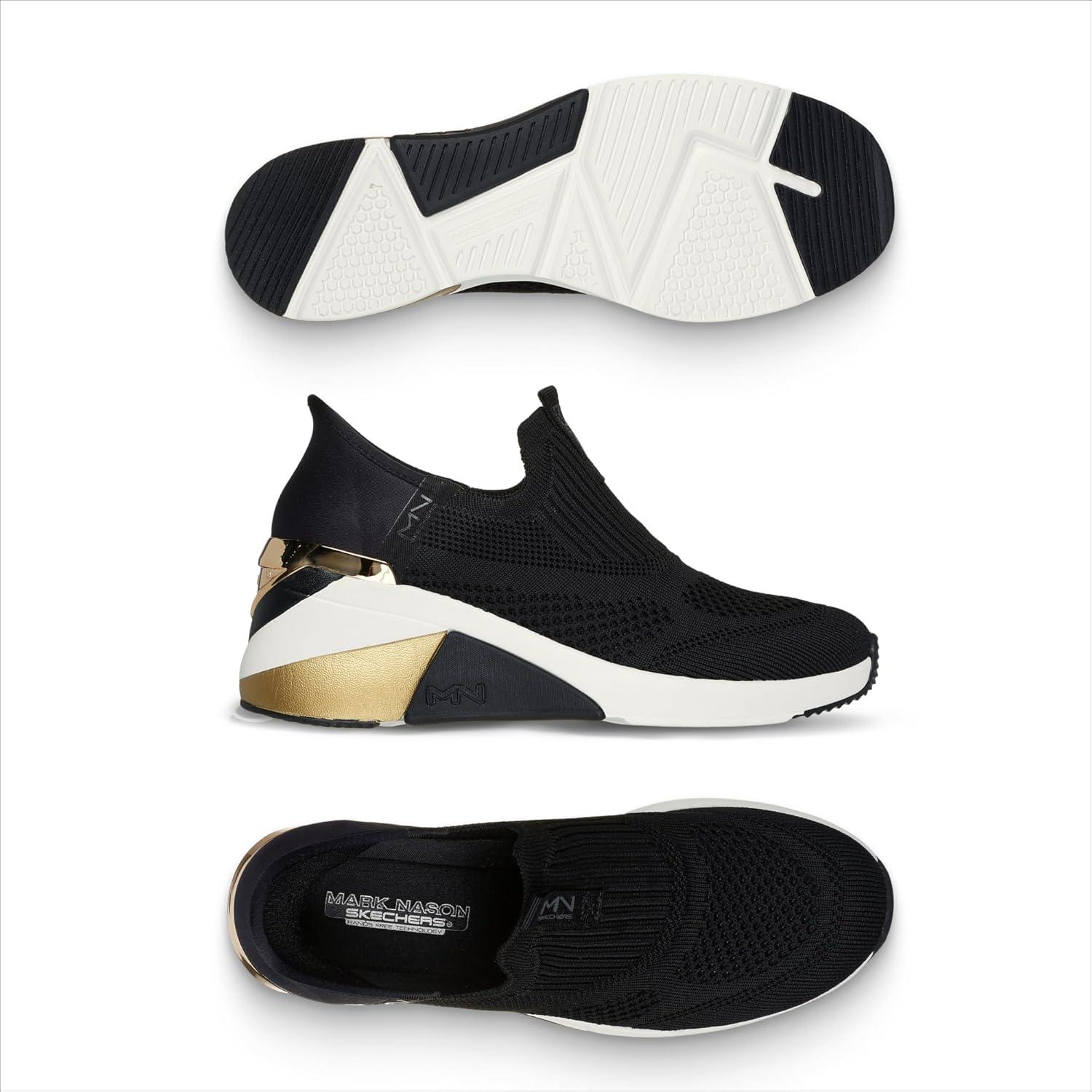 imageSkechers Womens AWedge Crecent Hands Free SlipinsBlack