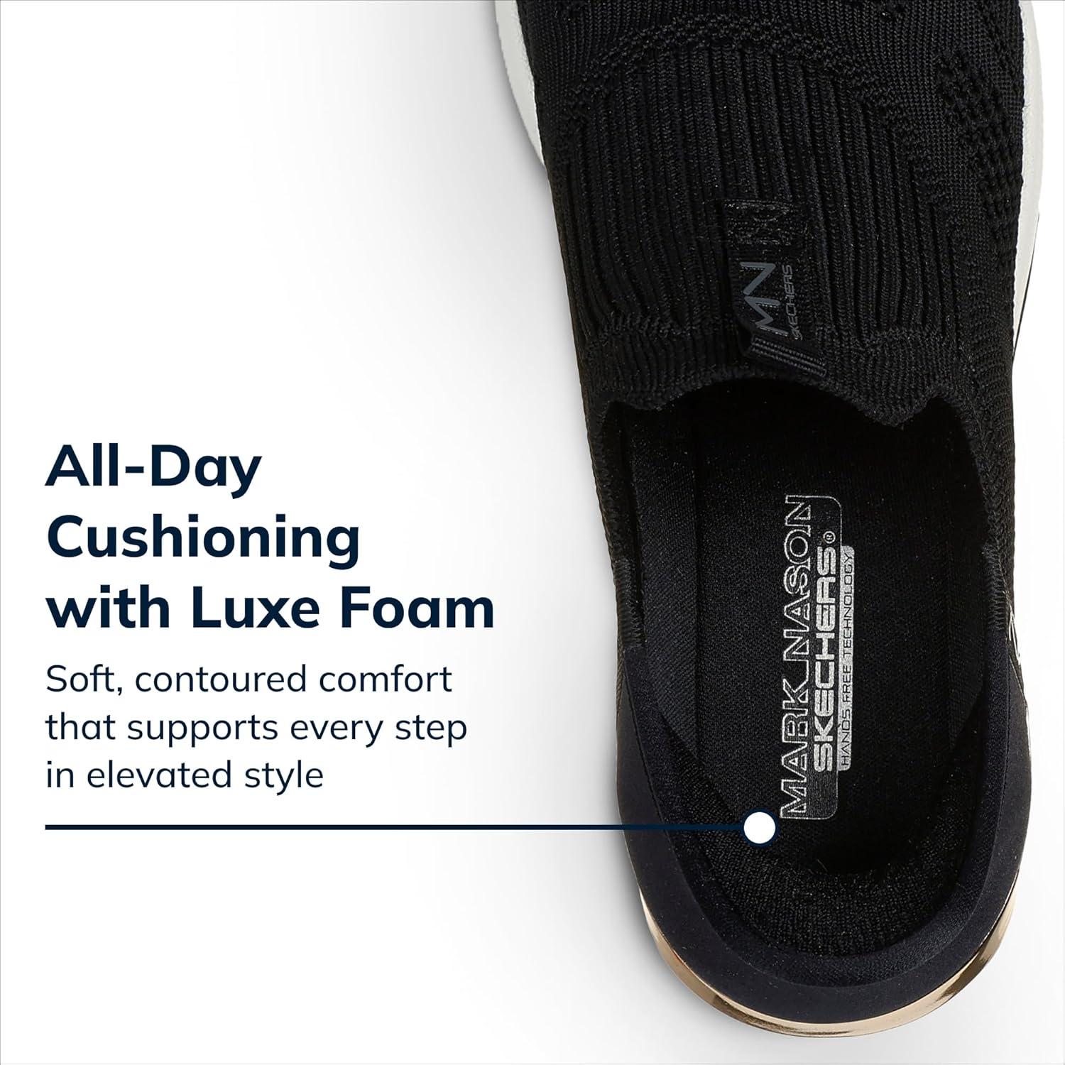 imageSkechers Womens AWedge Crecent Hands Free SlipinsBlack