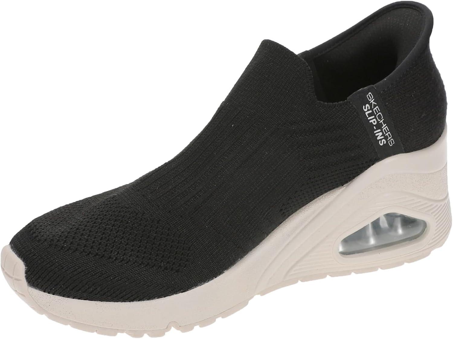 imageSkechers Womens AWedge Crecent Hands Free SlipinsBlack Knit