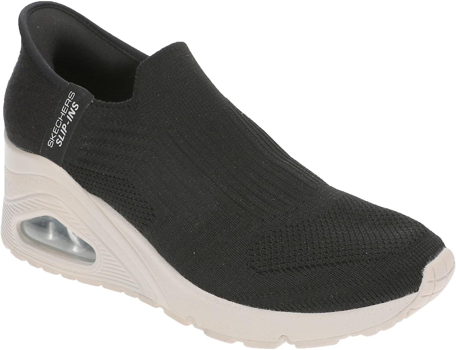imageSkechers Womens AWedge Crecent Hands Free SlipinsBlack Knit