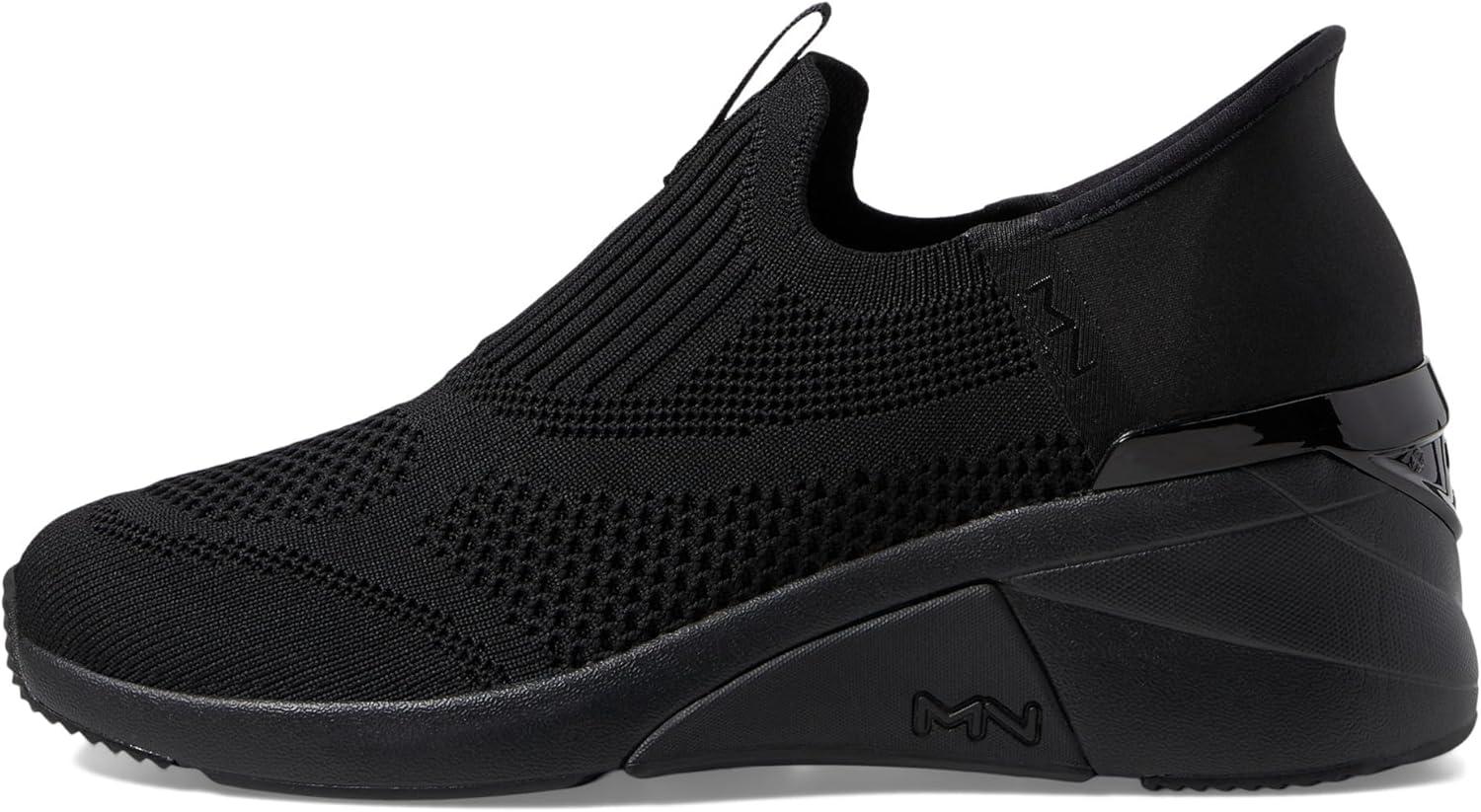 imageSkechers Womens AWedge Crecent Hands Free SlipinsBlackBlack