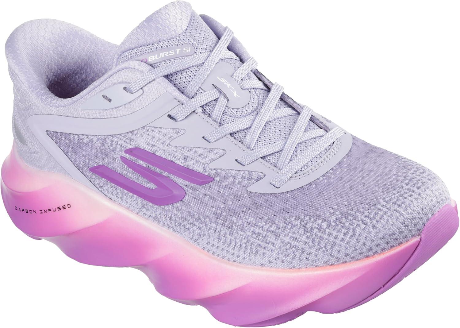 imageSkechers Womens Aero Burst Hands Free Slipins SneakerLavenderNeon Pink