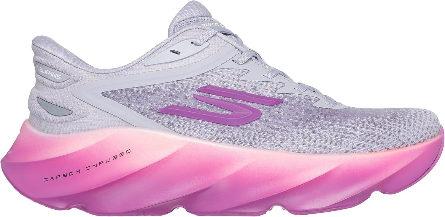 imageSkechers Womens Aero Burst Hands Free Slipins SneakerLavenderNeon Pink