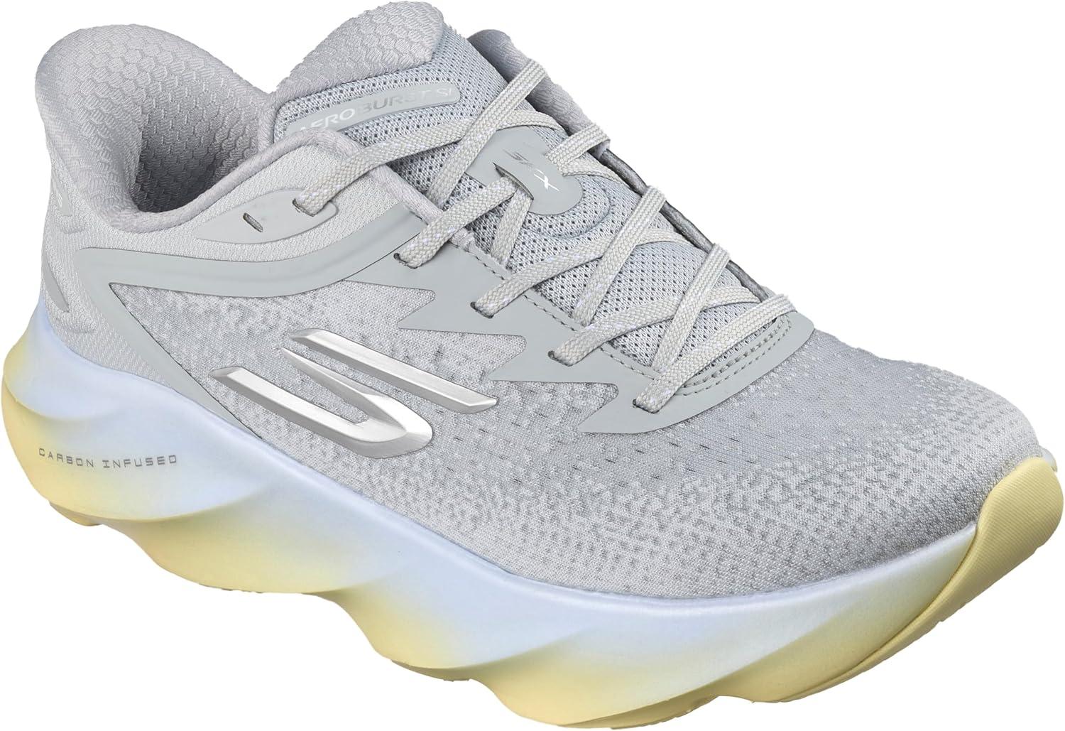 imageSkechers Womens Aero Burst Hands Free Slipins SneakerLight GrayBlue