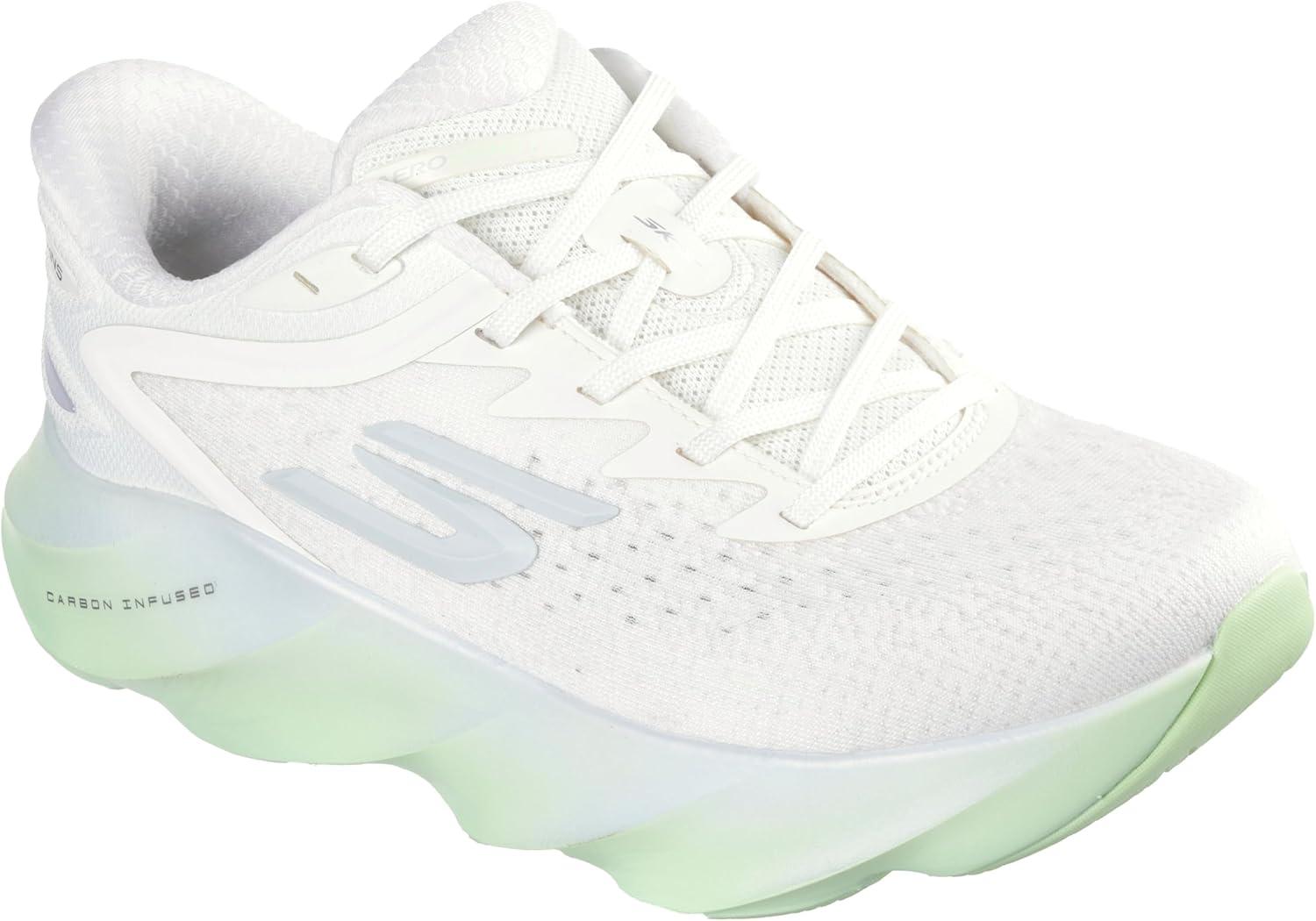 imageSkechers Womens Aero Burst Hands Free Slipins SneakerOff WhiteGreen