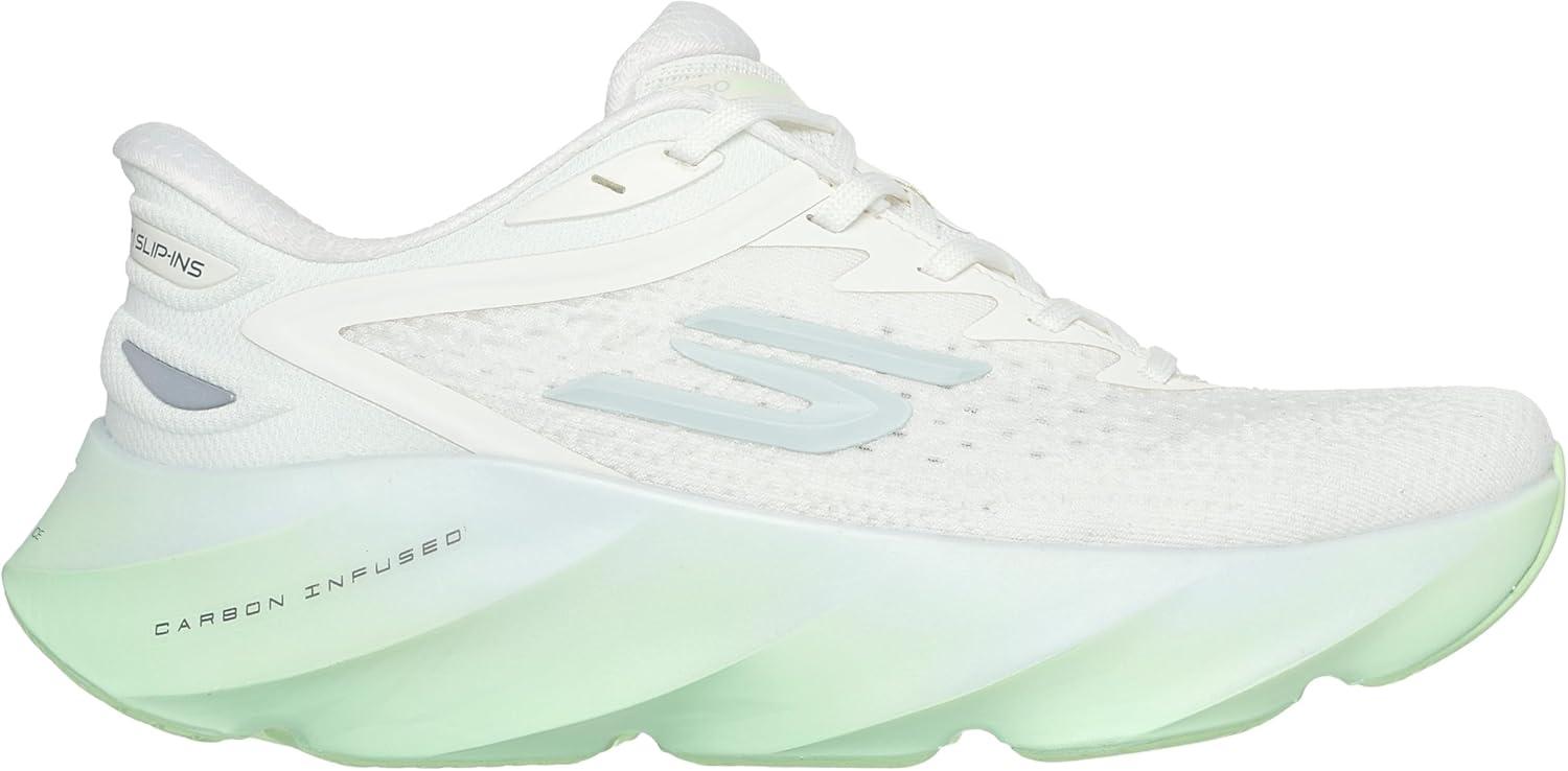 imageSkechers Womens Aero Burst Hands Free Slipins SneakerOff WhiteGreen