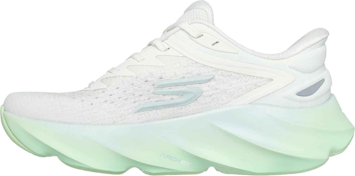 imageSkechers Womens Aero Burst Hands Free Slipins SneakerOff WhiteGreen