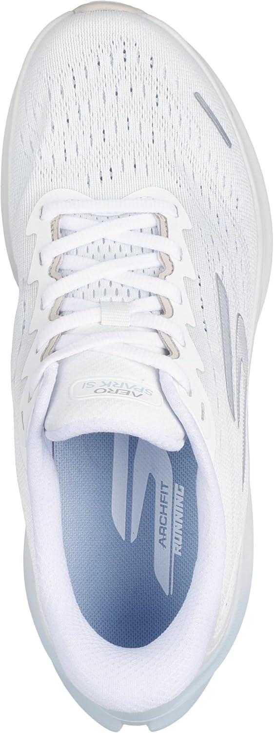 imageSkechers Womens Aero Spark Hands Free Slipins SneakerWhiteSilverLight Blue