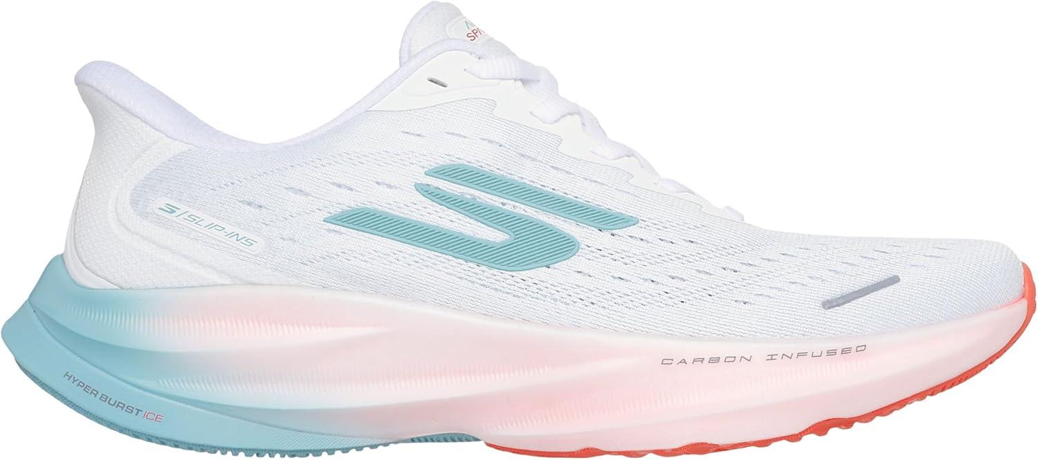 imageSkechers Womens Aero Spark Hands Free Slipins SneakerWhiteTurquoisePink