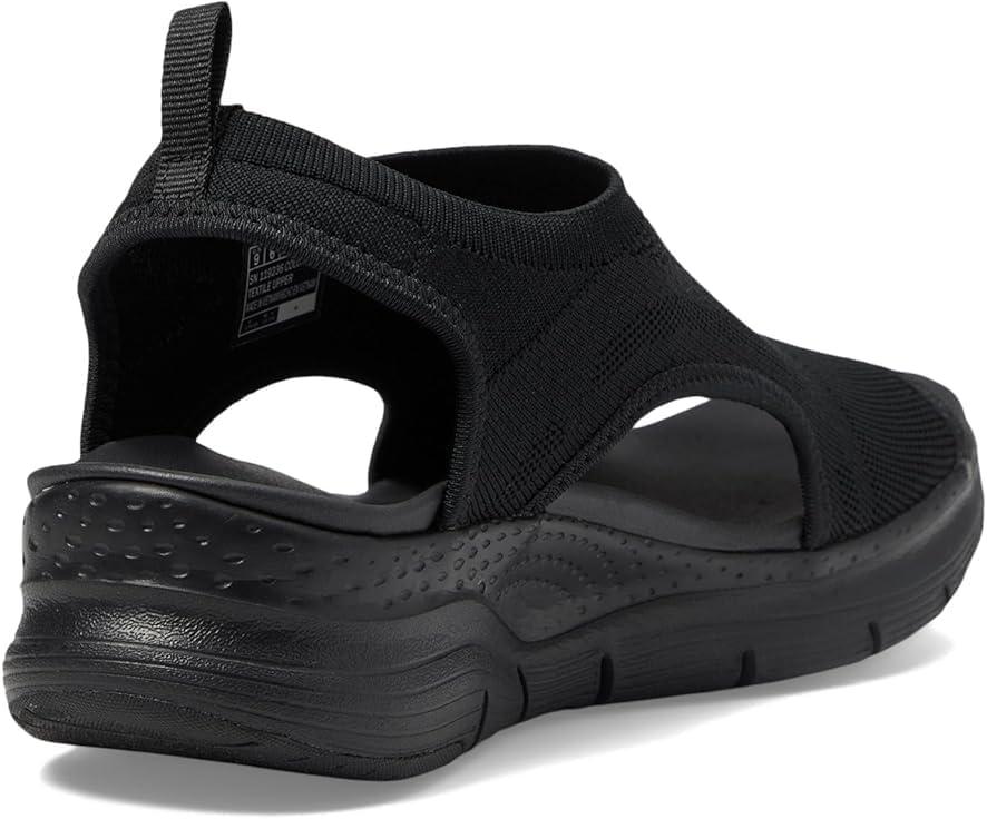imageSkechers Womens Arch Fit City Catch Womens Knit SlipOn SandalsBlackBlack