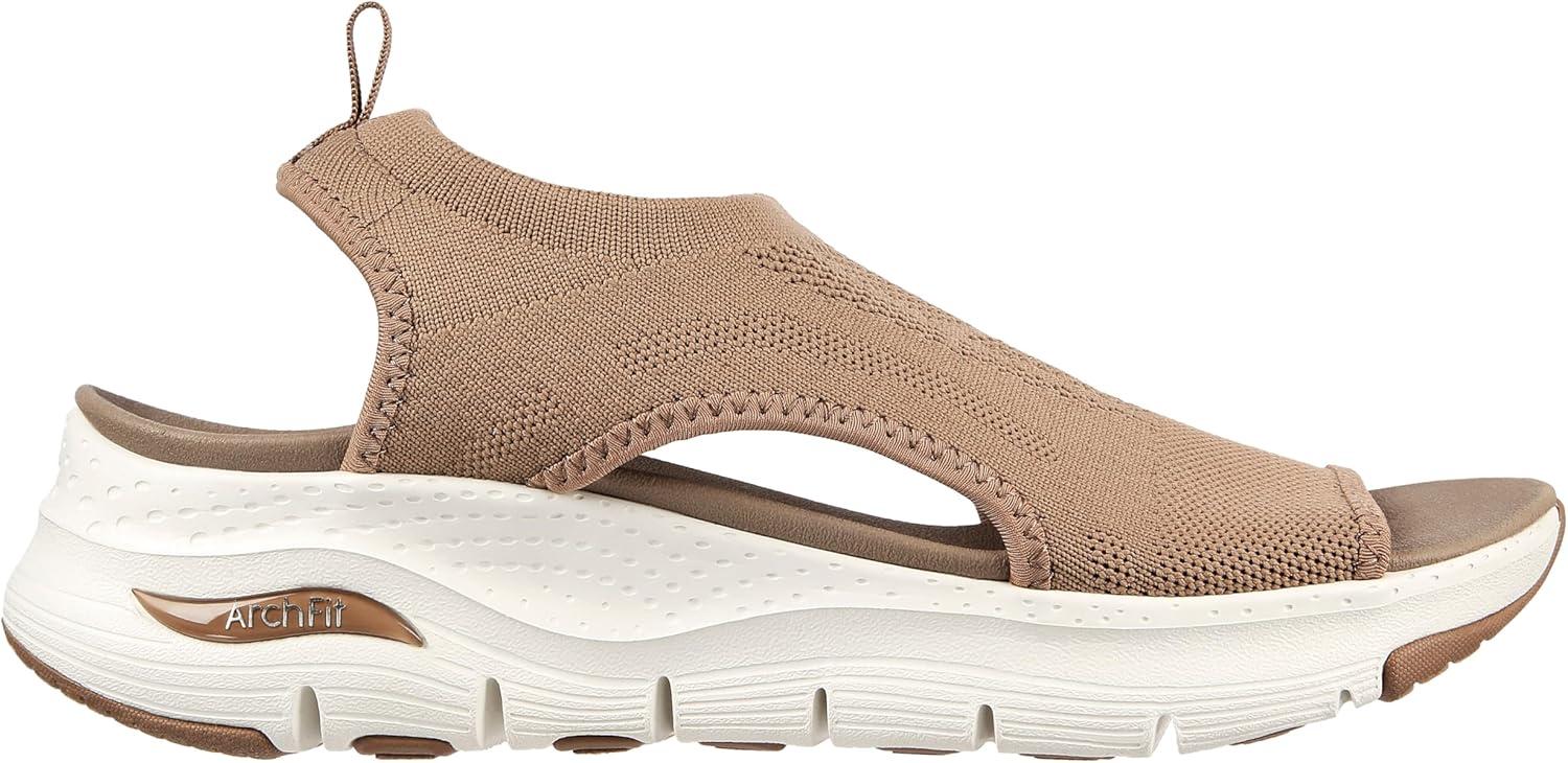 imageSkechers Womens Arch Fit City Catch Womens Knit SlipOn SandalsMocha