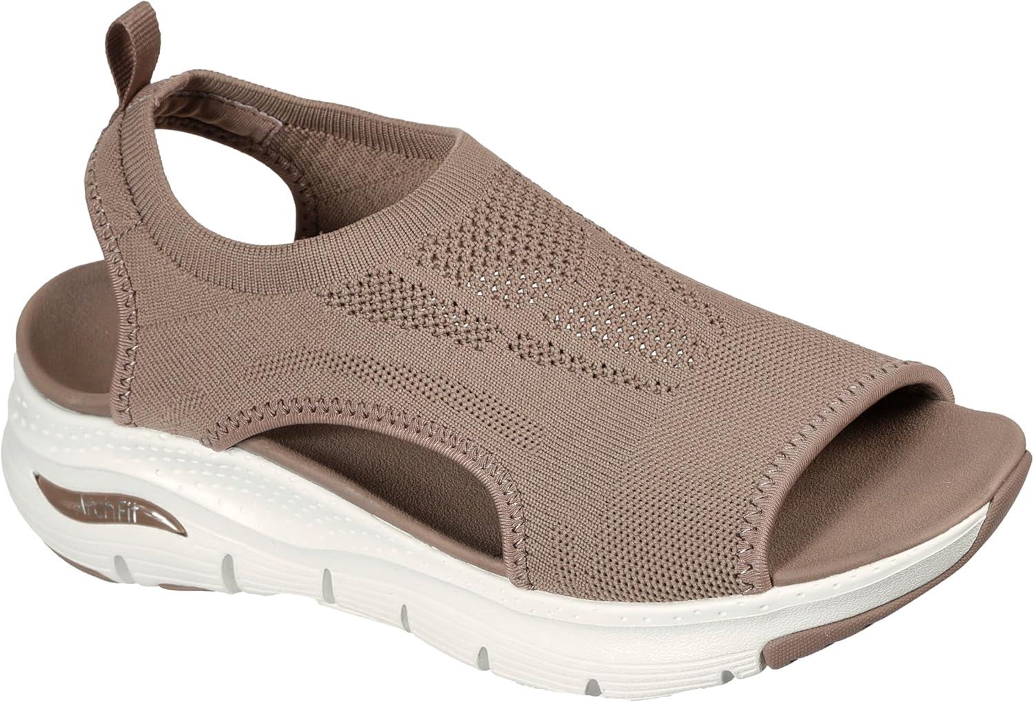 imageSkechers Womens Arch Fit City Catch Womens Knit SlipOn SandalsMocha