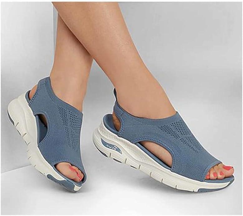 imageSkechers Womens Arch Fit City Catch Womens Knit SlipOn SandalsSlate